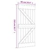 vidaXL Klizna vrata s priborom za montažu 90 x 210 cm masivna borovina