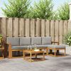 vidaXL Set vanjskih sofa s jastukom 6 pcs Prirodna i svijetlo siva