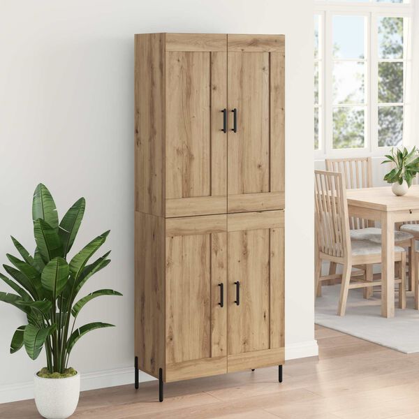 vidaXL Highboard 2 pcs Umjetnički hrast Konstruirano drvo