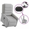 vidaXL Električni naslonjač na podizanje oblačnosivi od tkanine