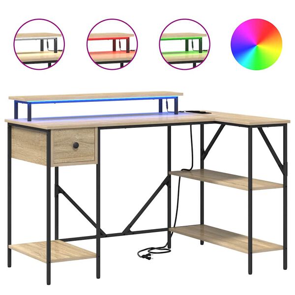 vidaXL Stol Sonoma hrast 120 x 79 x 86,5 cm Konstruirano drvo