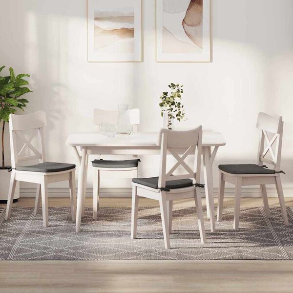 vidaXL Jastučići za sjedenje 4 pcs Svijetlo siva 40 x 40 x 3 cm