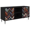 vidaXL TV ormar OMMEN 102 x 33 x 51 cm Crni hrast Konstruirano drvo