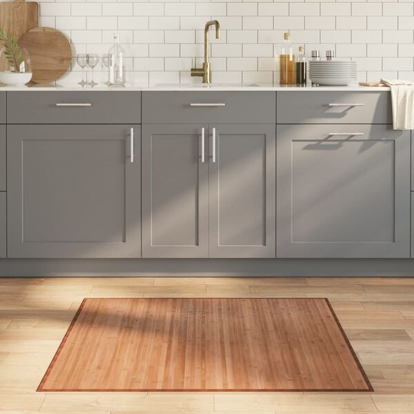 vidaXL Tepih pravokutni prirodni 80 x 100 cm od bambusa