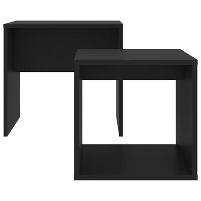 vidaXL Set stolića za kavu crni 48 x 30 x 45 cm od iverice