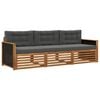 vidaXL Set vanjskih sofa 3 kom. Prirodna i antracit Poliester