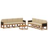 vidaXL Set vanjskih sofa s jastukom 7 pcs Prirodna