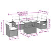 vidaXL 7-dijelni set vrtnih sofa od poliratana s jastucima smeđi