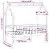 vidaXL Okvir kreveta za dječju kućicu 80 x 160 cm od masivne borovine