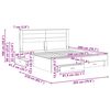 vidaXL Krevetna konstrukcija s ladicama s uzglavljem Konstruirano drvo