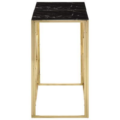 vidaXL Konzolni Stol zlatni od nehrđajućeg čelika i kaljenog stakla