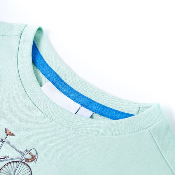 Dječja majica svijetla boja mente 116