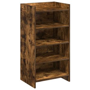 vidaXL Ormar za cipele s pohranom Dimljeni hrast 48 x 36 x 92 cm