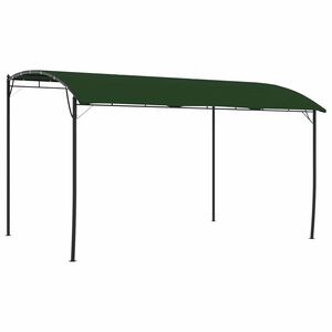 vidaXL Gazebo 4 x 3 x 2,55 m Zelena Čelik obložen prahom i tkanina