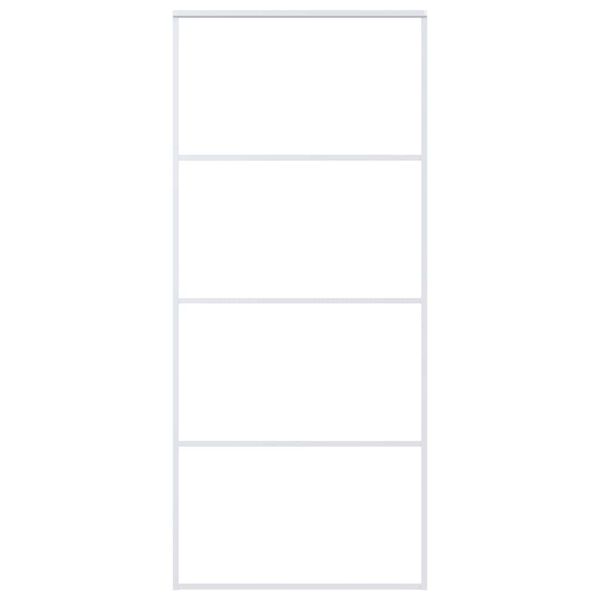 vidaXL Klizna vrata od mutnog stakla ESG i aluminija 90x205 cm bijela