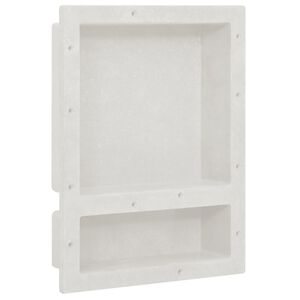 vidaXL Ni&scaron;a za tu&scaron; s 2 odjeljka mat bijela 41 x 51 x 10 cm