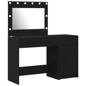 vidaXL Toaletni stol 2 kom. Crna 40 x 41 x 75 cm Konstruirano drvo