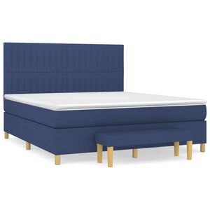 vidaXL Krevet s oprugama i madracem plavi 160x200 cm od tkanine