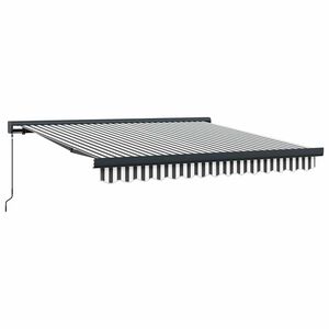 vidaXL Tenda na uvlačenje antracit i bijela 3x2,5 m tkanina i aluminij