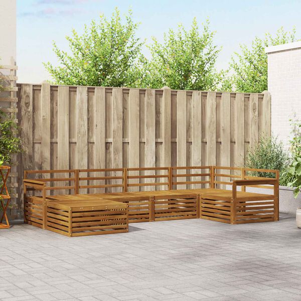 vidaXL Set vanjskih sofa 6 pcs Prirodna