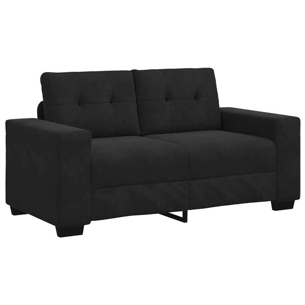 vidaXL Sofa 3 pcs Smeđa Platnasta tkanina