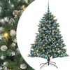 vidaXL Umjetno božićno drvce Zelena 150 cm PVC, Plastika i Čelik