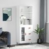 vidaXL Visoka komoda bijela 69,5x34x180 cm konstruirano drvo
