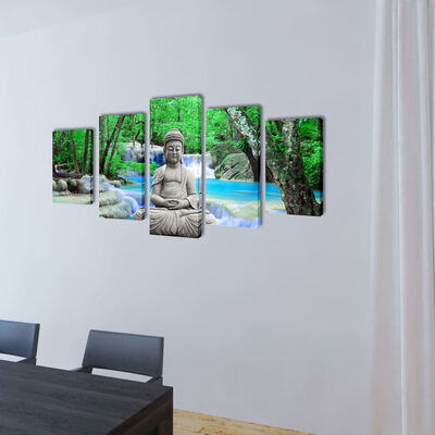 Zidne Slike na Platnu s Printom Buddha 100 x 50 cm