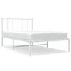 vidaXL Metalni okvir za krevet s uzglavljem bijeli 90x200 cm
