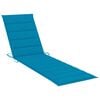 vidaXL Ležaljke za sunčanje s plavim jastukom 2 kom masivna tikovina