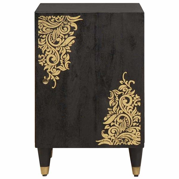 vidaXL Kupaonski ormar Crna 38 x 33 x 58 cm Čvrsto drvo manga