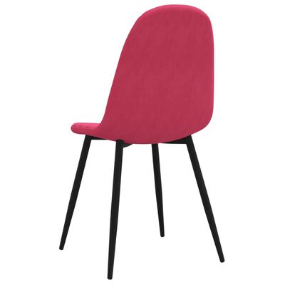 vidaXL Blagovaonske stolice 2 kom crvena boja vina baršunaste