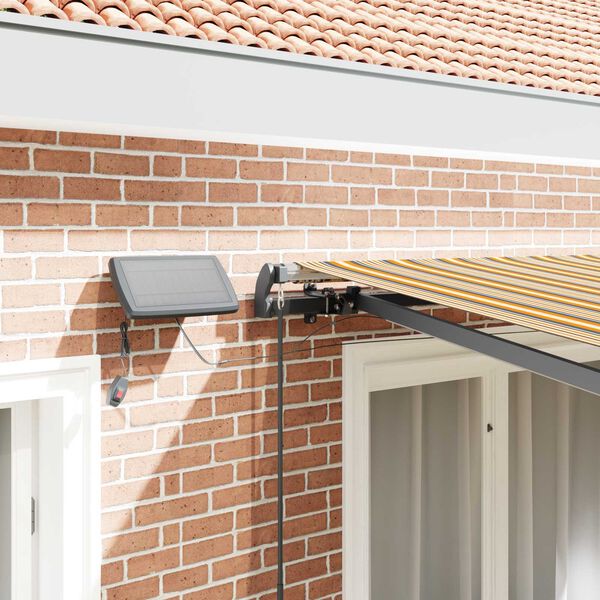 vidaXL Skrovita tenda S LED lampica &Scaron;areni 300 x 250 cm tkanina