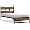 vidaXL Metalni okvir kreveta bez madraca boja hrasta 75x190 cm