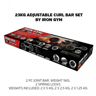 Iron Gym set podesive zakrivljene šipke 23 kg IRG033