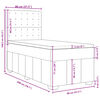 vidaXL Box spring krevet s madracem crni 80 x 200 cm od tkanine