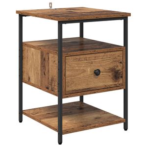 vidaXL Noćni ormar Staro drvo 40 x 42 x 56 cm Konstruirano drvo