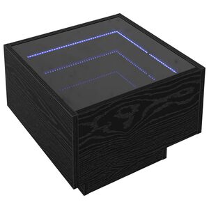 vidaXL Kava Stol Crni hrast 40 x 40 x 30 cm Konstruirano drvo