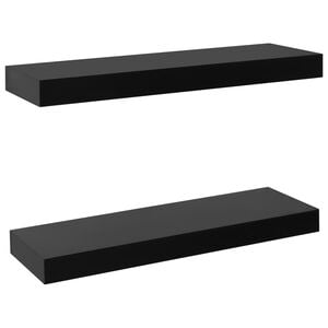 vidaXL Plutajuće zidne police 2 kom crne 40 x 20 x 3,8 cm