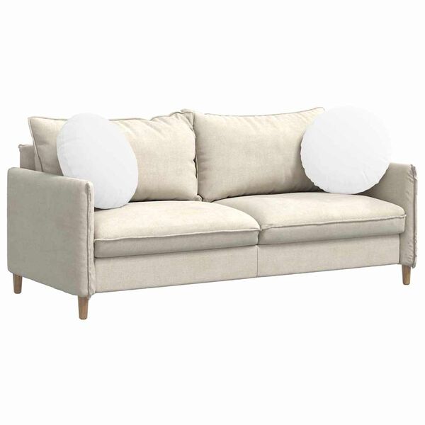 vidaXL Jastučići za sjedenje 2 pcs Bijelo &Oslash;50 x 19 cm tkanina