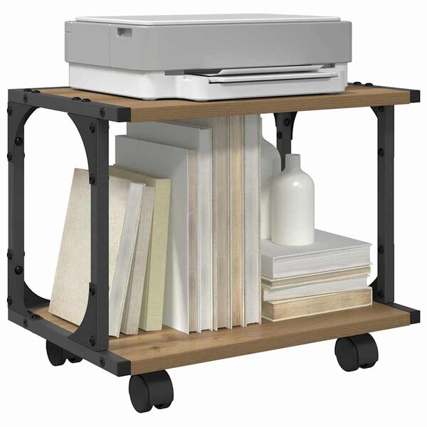 vidaXL Držač za printer Umjetnički hrast 41 x 28 x 33.5 cm