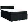 vidaXL Krevet s oprugama i madracem crni 160x200 cm od tkanine