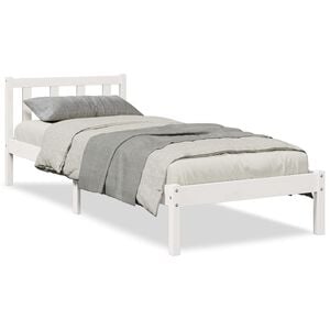 vidaXL Okvir kreveta bez madraca bijeli 80 x 210 cm masivna borovina
