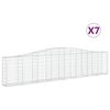 vidaXL Lučne gabionske ko&scaron;are 7 kom 400x30x80/100 cm pocinčano željezo