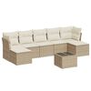 vidaXL 8-dijelni set vrtnih sofa od poliratana s jastucima bež