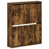 vidaXL Ormar za cipele na zidu ZWOLLE 71 x 17 x 86 cm Dimljeni hrast