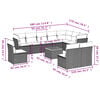 vidaXL 11-dijelni set vrtnih sofa od poliratana s jastucima sivi