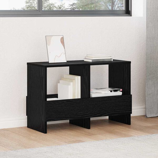 vidaXL Polica za časopise Crni hrast 68,5 x 30 x 45 cm