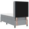 vidaXL LED Box Spring Krevet Svijetlo siva 80 x 200 cm tkanina