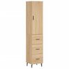 vidaXL Visoka komoda hrasta sonome 34,5x34x180cm od konstruiranog drva